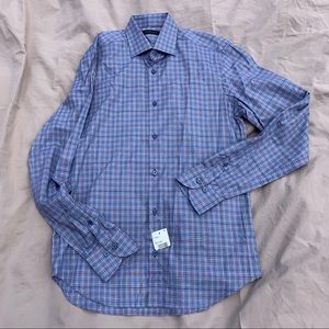 Saks fifth Avenue plaid button down long sleeve